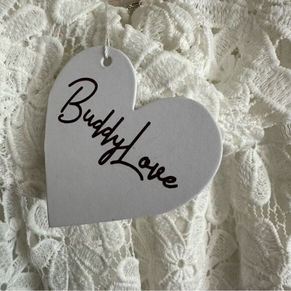 Buddy Love KENNY SMOCKED BACK MAXI DRESS - WHITE Size Small - Picture 8 of 16